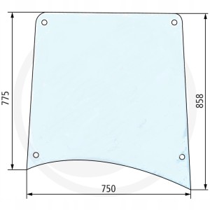 Szyba boczna Case 520737