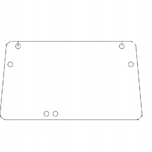 Szyba tylna Case 440, 540, 640, 740, 840, 940