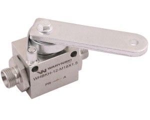 Zawór odcinająco-zwrotny (ogranicznik posuwu/skoku) 2/2 M18x1.5 12L z otworami mocującymi 350 bar Waryński