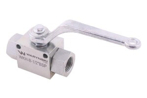 Zawór kulowy hydrauliczny 2-drogowy 2/2 - 1/2"BSP z otworami mocującymi 500 bar Waryński