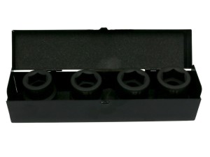 Zestaw nasadek udarowych  1"  4 cz. 27. 30. 32. 33 mm ze stali CrMo  DIN 3129 Waryński