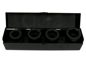 Zestaw nasadek udarowych  1"  4 cz. 27. 32. 33. 36 mm ze stali CrMo  DIN 3129 Waryński
