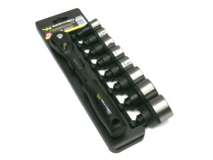 Zestaw L nasadek 1/2 z grzechotką   20 21 22 23 24 27 30 32  mm  9 el Waryński