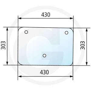 Szyba tylna dolna Case 3224611R1