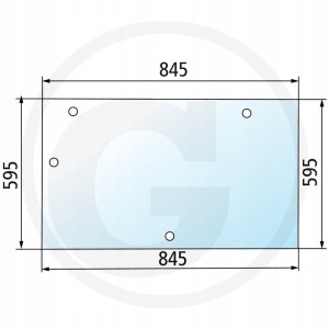 Szyba tylna Case 1535079C2
