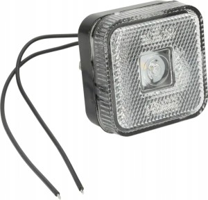 Lampa obrysowa LED kwadratowa 12/24V z przewodem i uchwytem LA30137