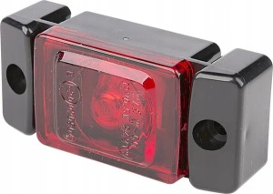 Lampa obrysowa LED prostokątna 12/24V czerwona Waś 1400690850
