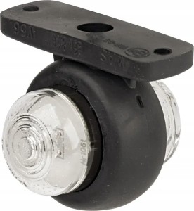 Lampa obrysowa okrągła 12/24V biała przykręcana Waś 1400690601