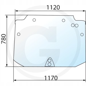 Szyba tylna New Holland 44911502