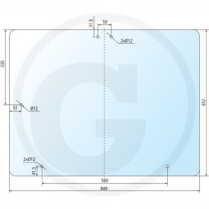 Szyba tylna CASE 182027A2