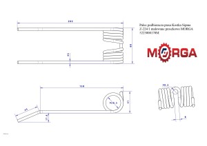 Palec podbieracza prasy kostkującej Z-224/1malowane proszkowo MORGA