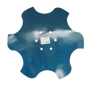 Talerz uzębiony FI-510mm grubość 4mm mocowanie piasta AP21 6 otworów rozstaw śrub mocujących 120mm brony talerzowej skrajny lewy stal borowa MORGA