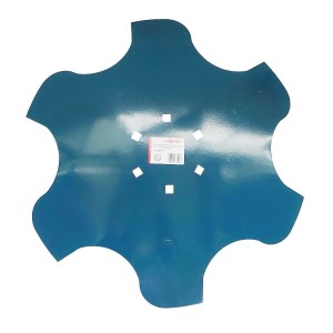 Talerz uzębiony FI-510mm grubość 4mm mocowanie piasta AP21 6 otworów rozstaw śrub mocujących 120mm brony talerzowej skrajny prawy stal borowa MORGA