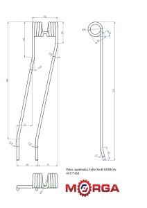 Palec zgrabiarka Felle Stoll 491774 malowane proszkowo MORGA