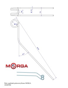 Palec zgrabiarki pokosowej 268405.0 Krone malowane proszkowo MORGA