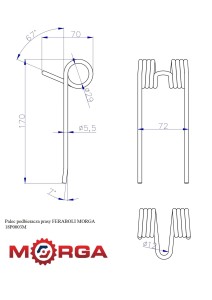 Palec podbieracza prasy FERABOLI 18P0003 malowane proszkowo MORGA