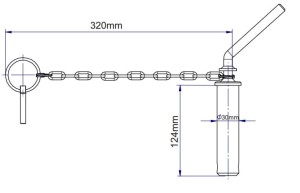 Sworzeń zaczepu górnego długi 3027005M91 Ursus C-330, MF3 hartowany MORGA