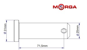 Sworzeń przegubu dźwigni dolnej 80450096 88450083 ZTS Ursus C-385 hartowany MORGA