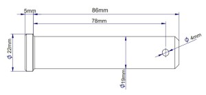 Sworzeń łącznika centralnego 893561M1 hartowany Ursus MF3, MF4 MORGA