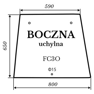 Szyba boczna C-360 uchylna kabina Naglak