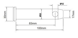 Sworzeń łączący przystawkę z hakiem dolnym Ursus MF3, MF4 hartowany MORGA