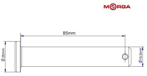 Sworzeń mocowania wieszaka P Ursus C-330 hartowany MORGA