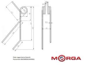 Palec zagarniacza Siewnik Poznaniak 3043300030 malowane proszkowo MORGA