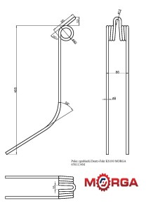 Palec zgrabiarki Deutz-Fahr KS100 MORGA