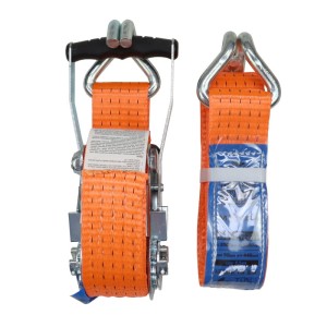 Pas transportowy 5T 2m szer. 50mm komplet z klamrą z gumową okładziną 230mm z atestem, standard MORGA