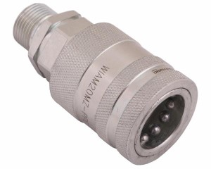 Szybkozłącze hydrauliczne gniazdo z eliminatorem ciśnienia M20x1.5 gwint zew. EURO PUSH-PULL (9100822G) (ISO 7241-A) Waryński