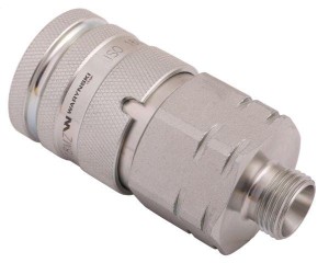 Szybkozłącze hydrauliczne suchoodcinające gniazdo M18x1.5 12L gwint zewnętrzny ISO16028 Waryński