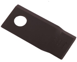 Nóż. nożyk kosiarka lewy 106x48x4mm otwór 19 zastosowanie 570445 Niemeyer WARYŃSKI ( sprzedawane po 25 )