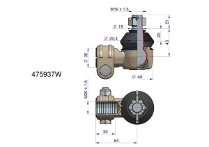 Przegub układu kierowniczego Manitou  475937 Waryński