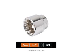 Klucz nasadowy 1/2" dwunastokątny 22 mm / TEGER