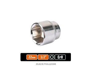 Klucz nasadowy 1/2" sześciokątny 22 mm / TEGER
