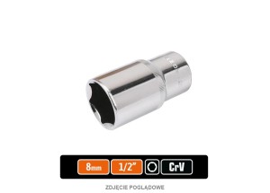 Klucz nasadowy 1/2" sześciokątny długi 8 mm / TEGER