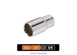 Klucz nasadowy 1/2" sześciokątny długi 12 mm / TEGER