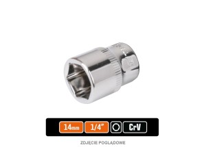 Klucz nasadowy 1/4" sześciokątny 14 mm / TEGER