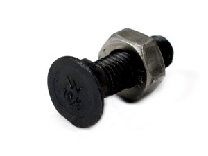 Śruba kpl. płużna dwunoskowa większy łeb M10x30 mm kl.10.9 Waryński ( sprzedawane po 25 )