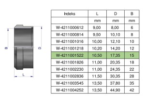 Pierścień zacinający hydrauliczny (DPR15L) 15L Waryński ( sprzedawane po 20 )