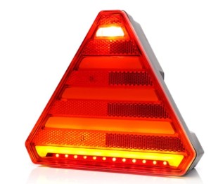 Lampa zespolona tylna lewa 12V/24V LED W245, 5 świateł, z oświetleniem tablicy rejestracyjnej