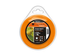 Żyłka tnąca do podkaszarek / Gwiazdka / 2.4 mm / 70 m / TEGER