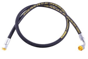 Przewód hydrauliczny gwint M18x1.5 prosta/90 stopni (kolanko) L-1500mm DN10-1SN (AK-10-1500; P11P12) 18.0MPa Waryński