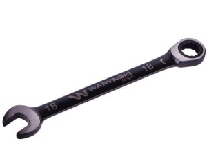 Klucz płasko-oczkowy 18 mm z grzechotką 72 zęby standard ASME B107-2010 Waryński