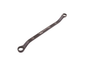 Klucz oczkowy odsadzony 12 x 13 mm. CrV standard ASME B107.9 Waryński