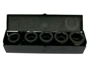 Zestaw nasadek udarowych  1"  5 cz. 27. 30. 32. 33. 36 mm ze stali CrMo DIN 3129 Waryński