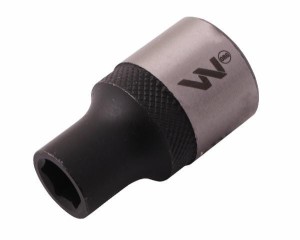 Nasadka sześciokątna 1/2". 9 mm. CrV50BV30. DIN 3124. Waryński