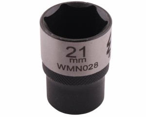 Nasadka sześciokątna 1/2". 21 mm. CrV50BV30. DIN 3124. Waryński