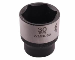 Nasadka sześciokątna 1/2". 30 mm. CrV50BV30. DIN 3124. Waryński