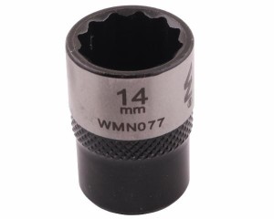 Nasadka dwunastokątna 3/8". 14 mm. CrV50BV30. DIN 3124. Waryński